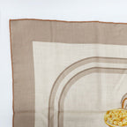 Hermes Heaven Carre Brides de Gala Applique Pique Scarf Cashmere Silk Beige — view 4