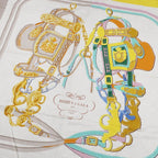 Hermes Heaven Carre Brides de Gala Applique Pique Scarf Cashmere Silk Beige — view 2