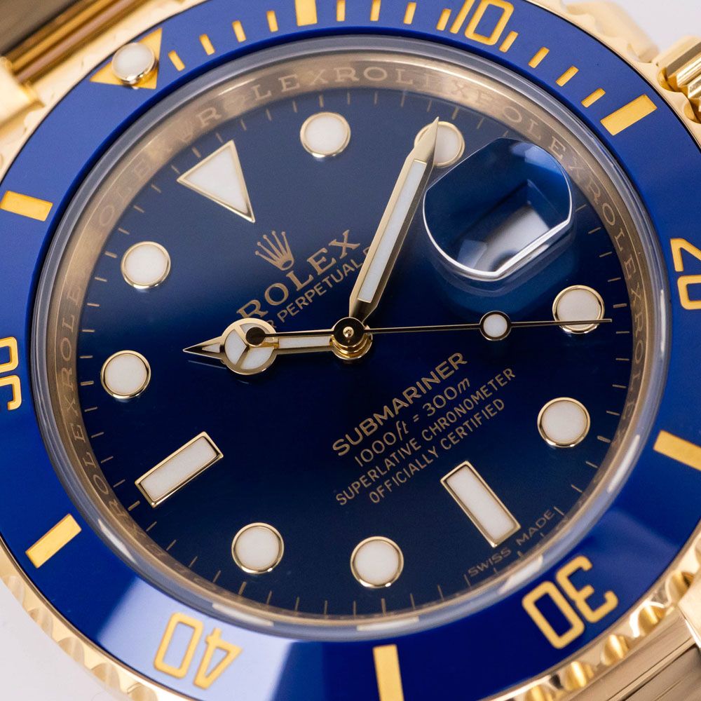 Rolex Submariner Date Blue Sub YG Automatic Winding Auto Black Random Watch — view 9
