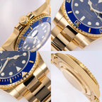 Rolex Submariner Date Blue Sub YG Automatic Winding Auto Black Random Watch — view 3