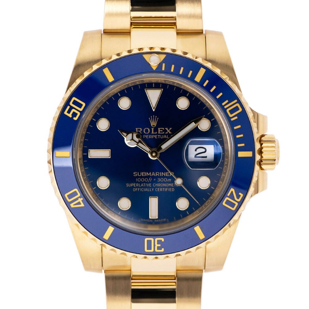 Rolex Submariner Date Blue Sub YG Automatic Winding Auto Black Random Watch