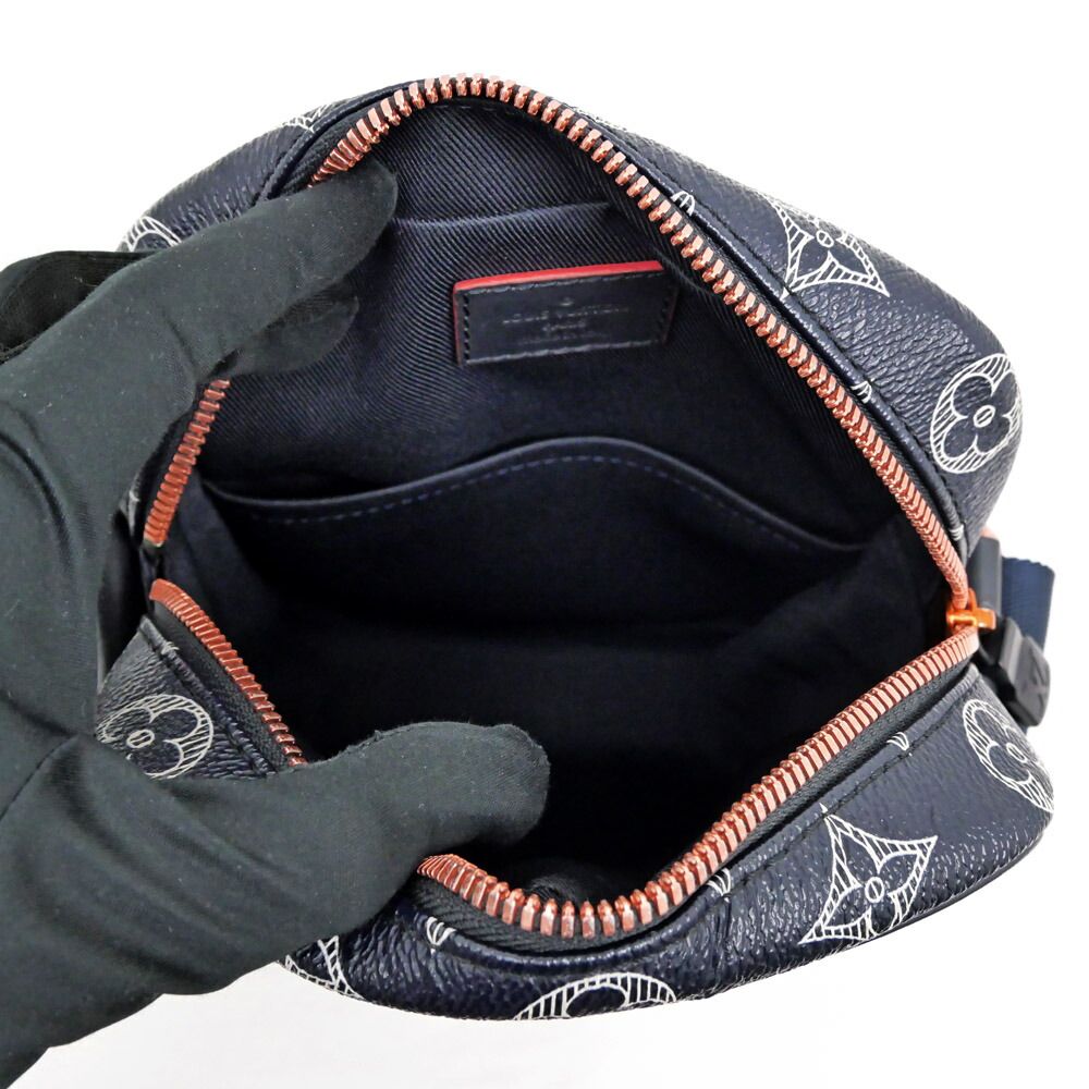 Louis Vuitton Danuve PM Monogram Shoulder Bag Navy — view 7