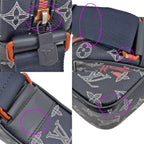Louis Vuitton Danuve PM Monogram Shoulder Bag Navy — view 6