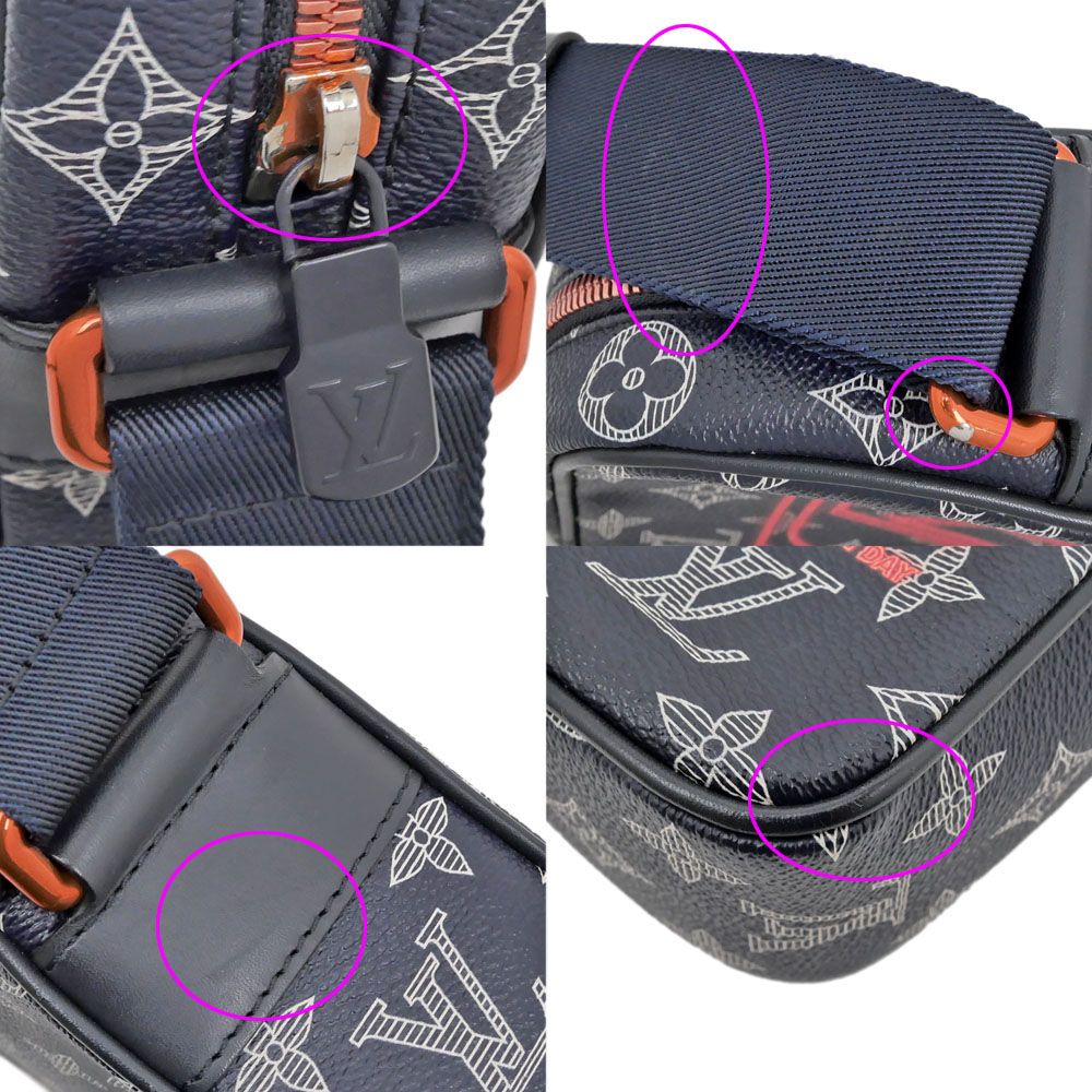 Louis Vuitton Danuve PM Monogram Shoulder Bag Navy — view 6