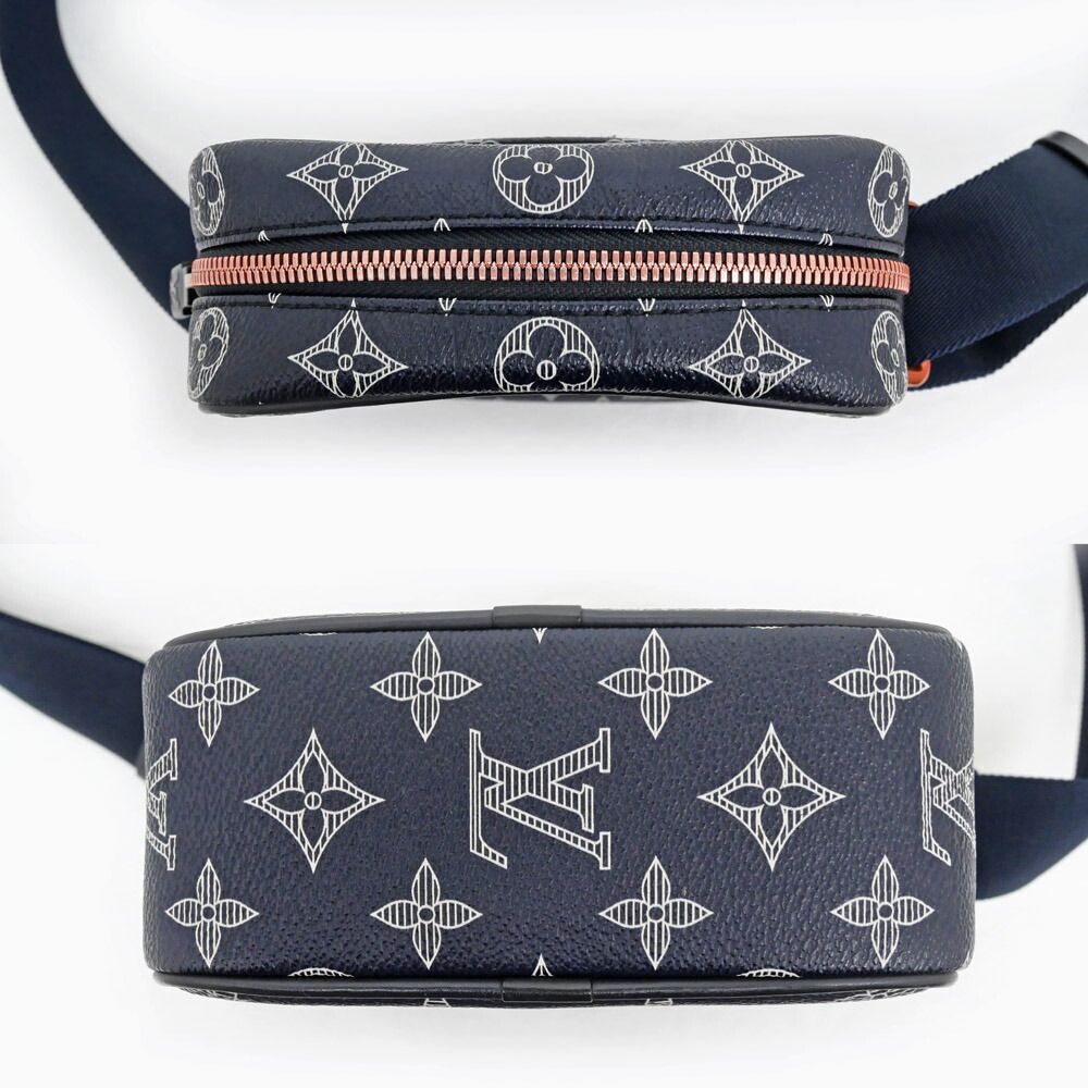 Louis Vuitton Danuve PM Monogram Shoulder Bag Navy — view 4