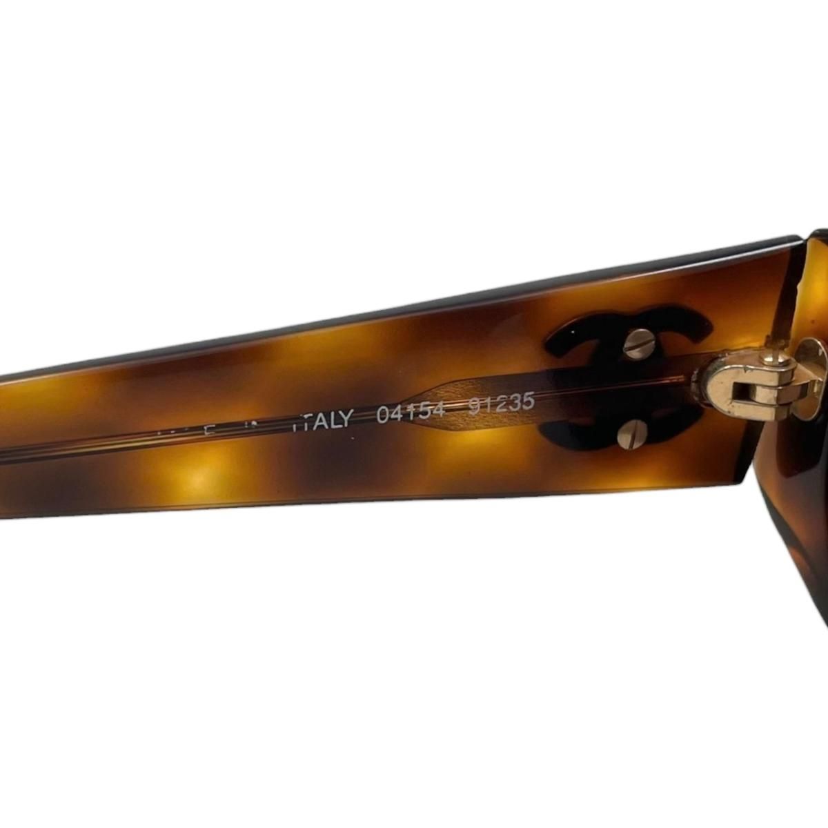 Chanel Sunglasses CC Logo Tortoiseshell Brown Gold Eyewear — view 8