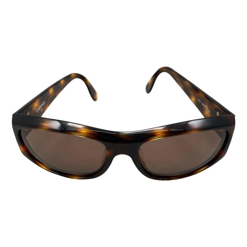 Chanel Sunglasses CC Logo Tortoiseshell Brown Gold Eyewear — view 3