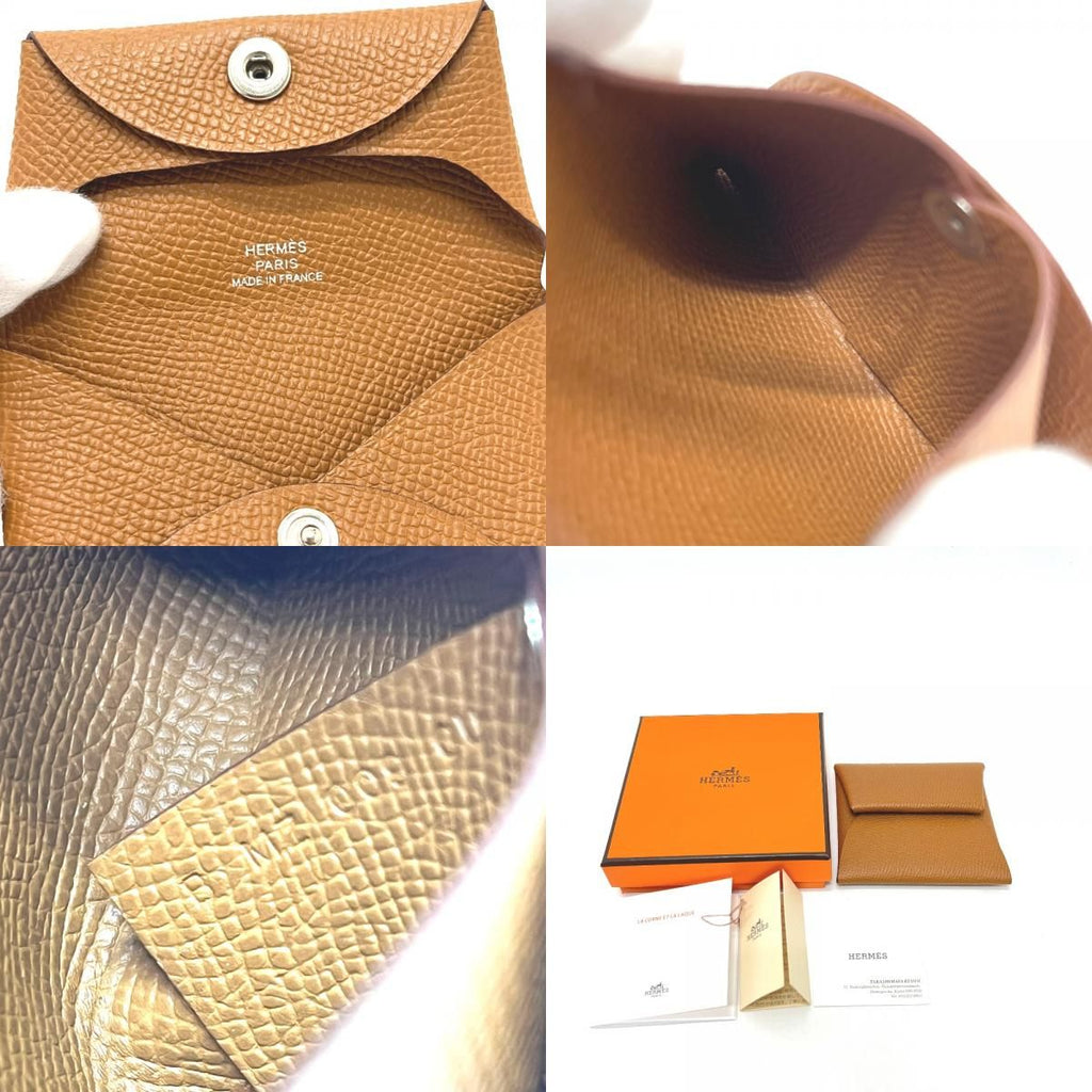 Hermes Coin Case Bastia Veau Epsom Gold — view 9