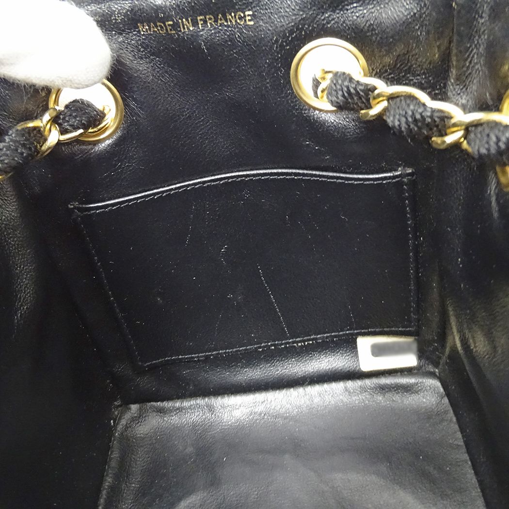 Chanel Quilted Shoulder Bag Straw Beige Pink Gold Chain Small — view 8