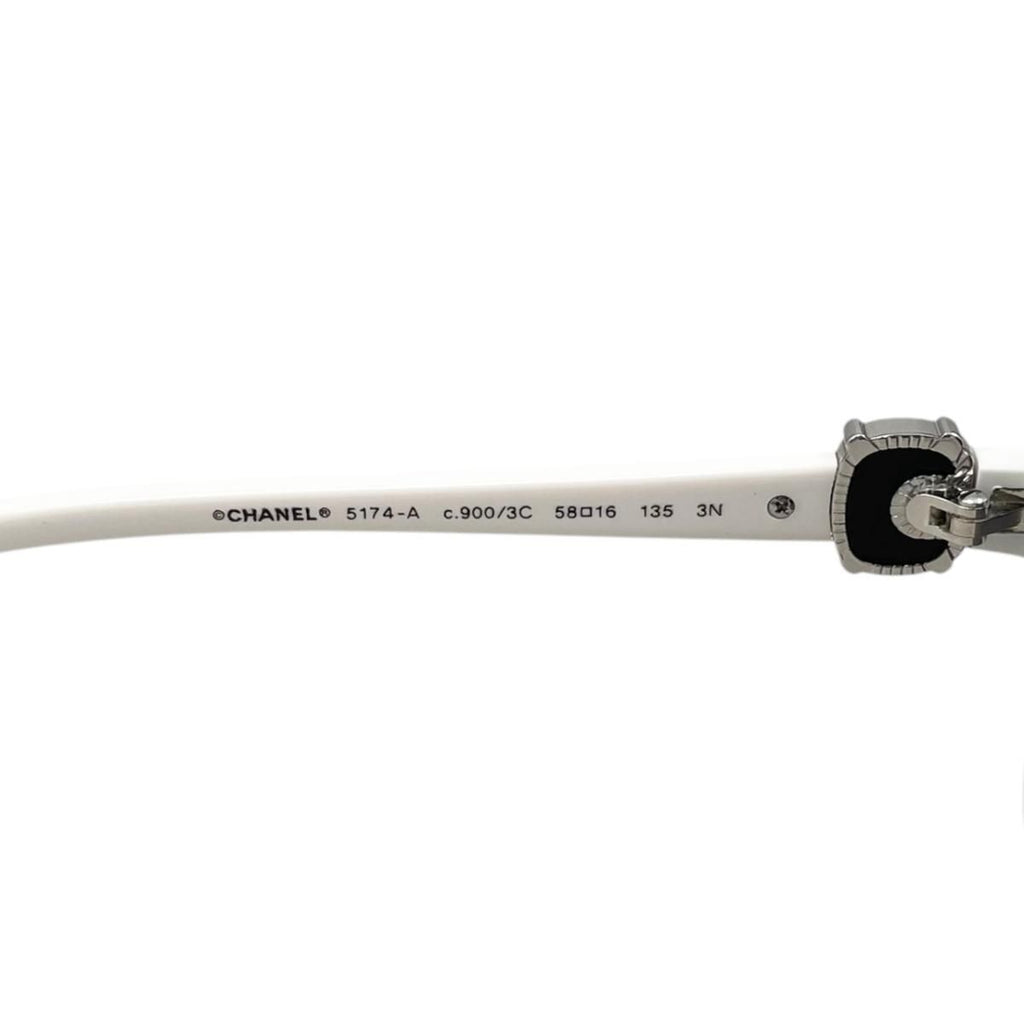 Chanel Sunglasses CC Logo Black White Eyewear — view 7