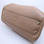 Gucci Bamboo Handbag 2-Way Beige Gold Floral Pattern — view 4