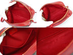Louis Vuitton LV Saintonge Monogram Shoulder Bag Pochette Brown Coquelicot — view 8