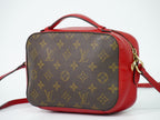 Louis Vuitton LV Saintonge Monogram Shoulder Bag Pochette Brown Coquelicot — view 2