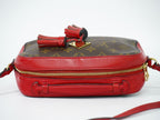 Louis Vuitton LV Saintonge Monogram Shoulder Bag Pochette Brown Coquelicot — view 5