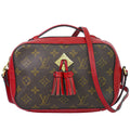 Louis Vuitton LV Saintonge Monogram Shoulder Bag Pochette Brown Coquelicot