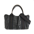 Hermes Caravan Horizontal PM Black Voderma Silver Handbag
