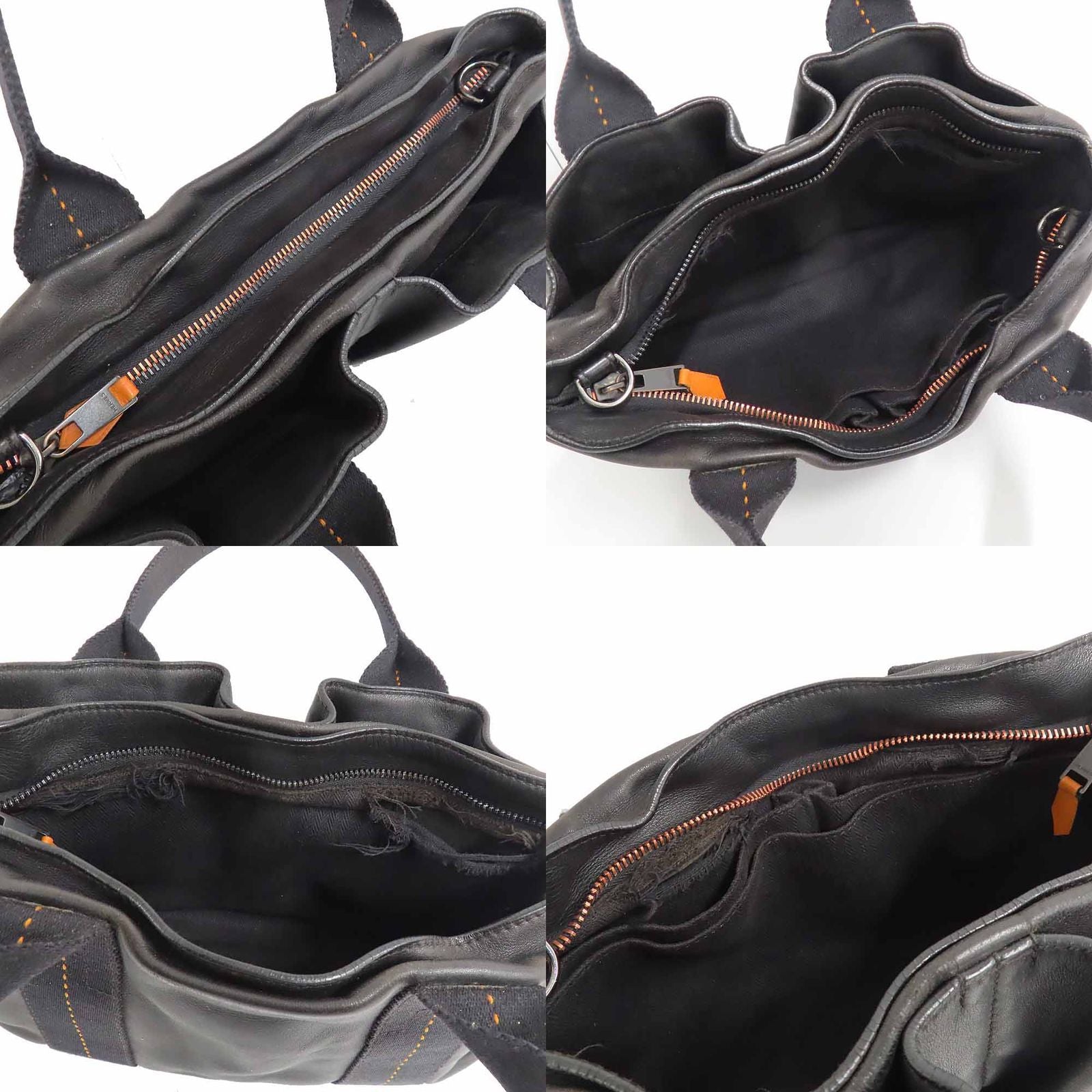 Hermes Caravan Horizontal PM Black Voderma Silver Handbag — view 8