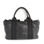 Hermes Caravan Horizontal PM Black Voderma Silver Handbag — view 4
