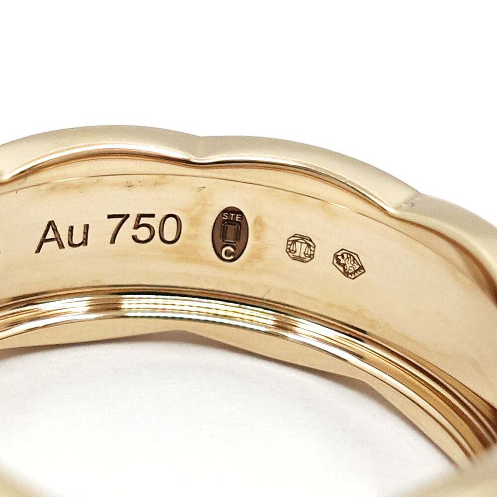 Chanel 18k Pink Gold Coco Crush Ring Quilted Beige — view 9