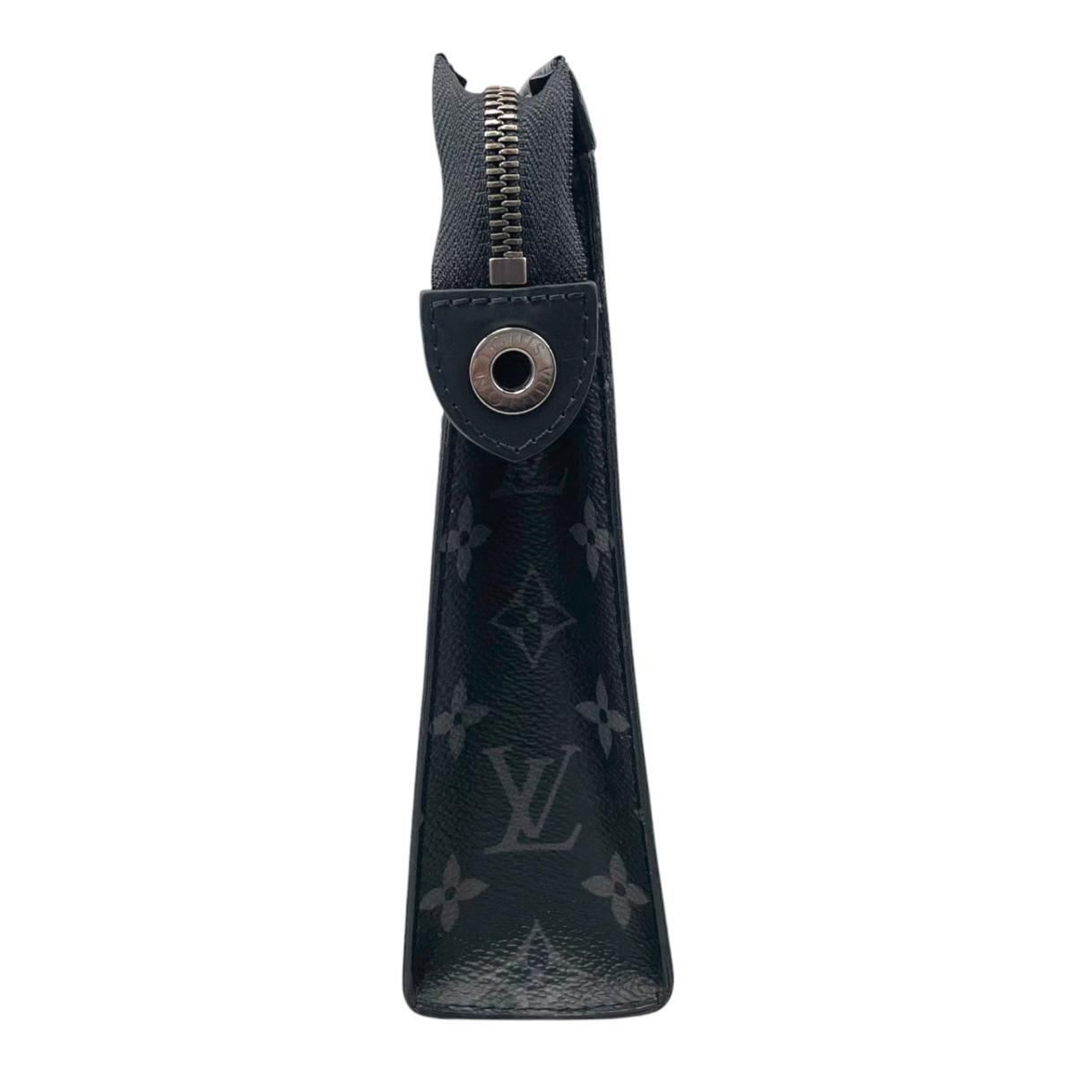 Louis Vuitton Clutch Pochette Voyage Monogram Eclipse Reverse Gray — view 3