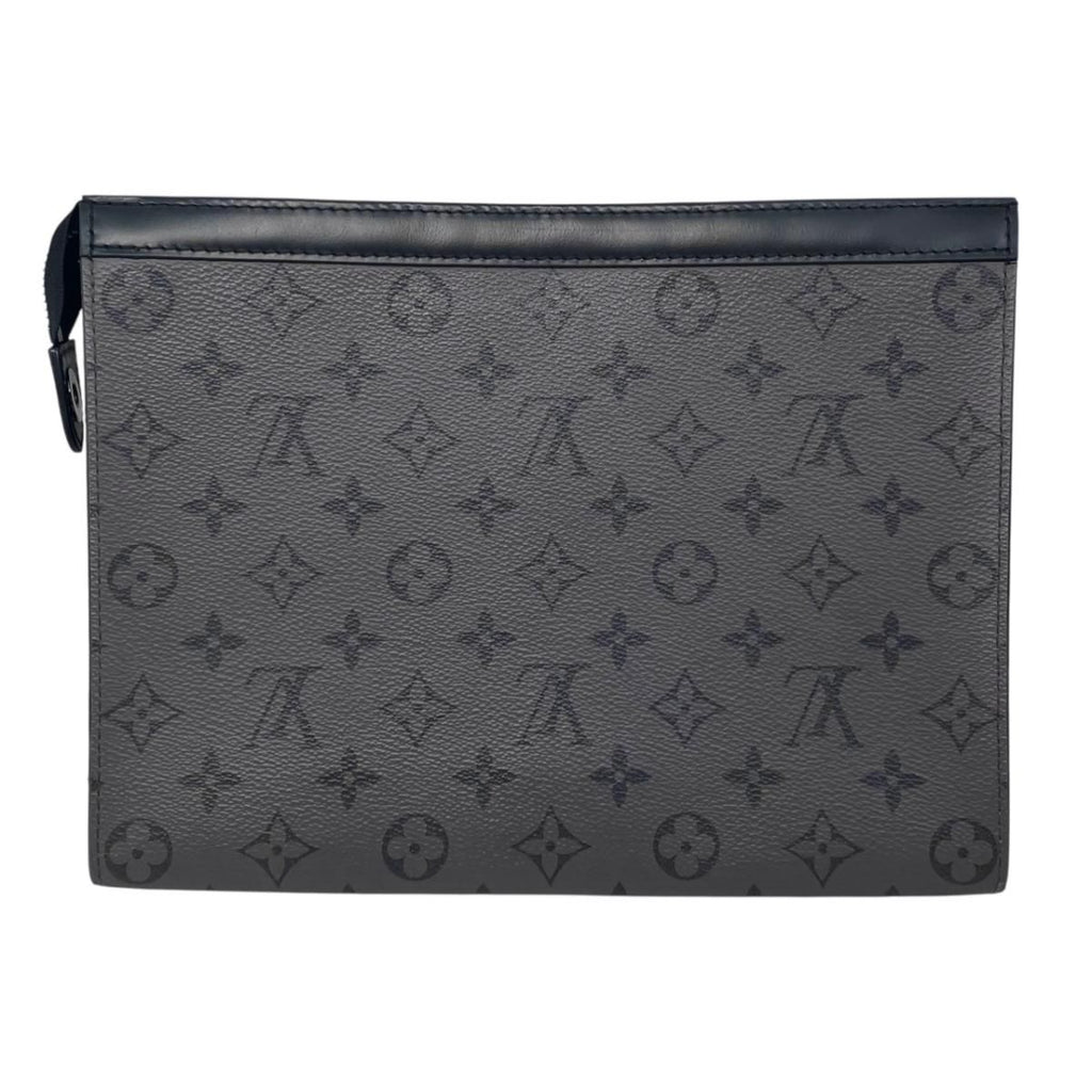 Louis Vuitton Clutch Pochette Voyage Monogram Eclipse Reverse Gray — view 2