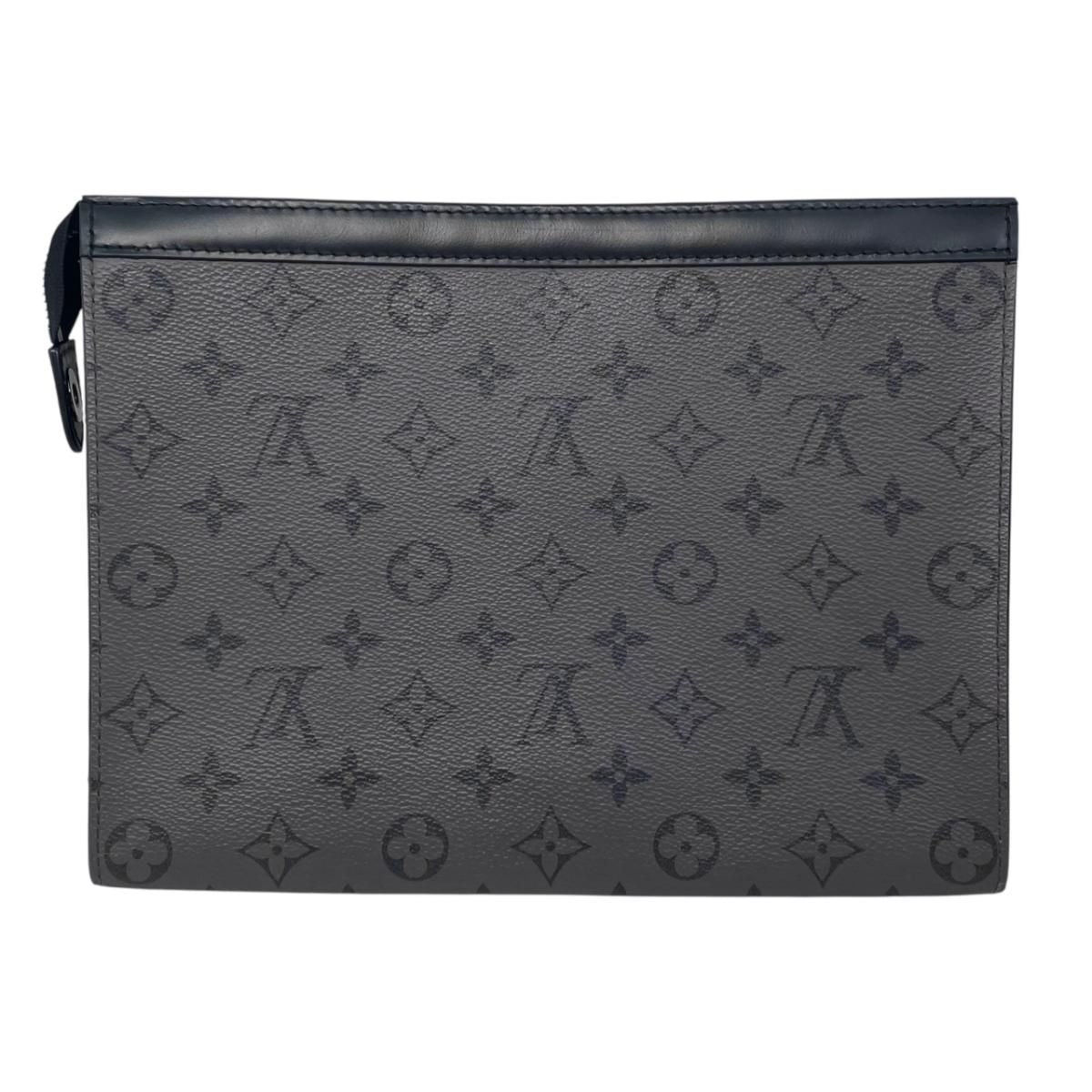 Louis Vuitton Clutch Pochette Voyage Monogram Eclipse Reverse Gray — view 2