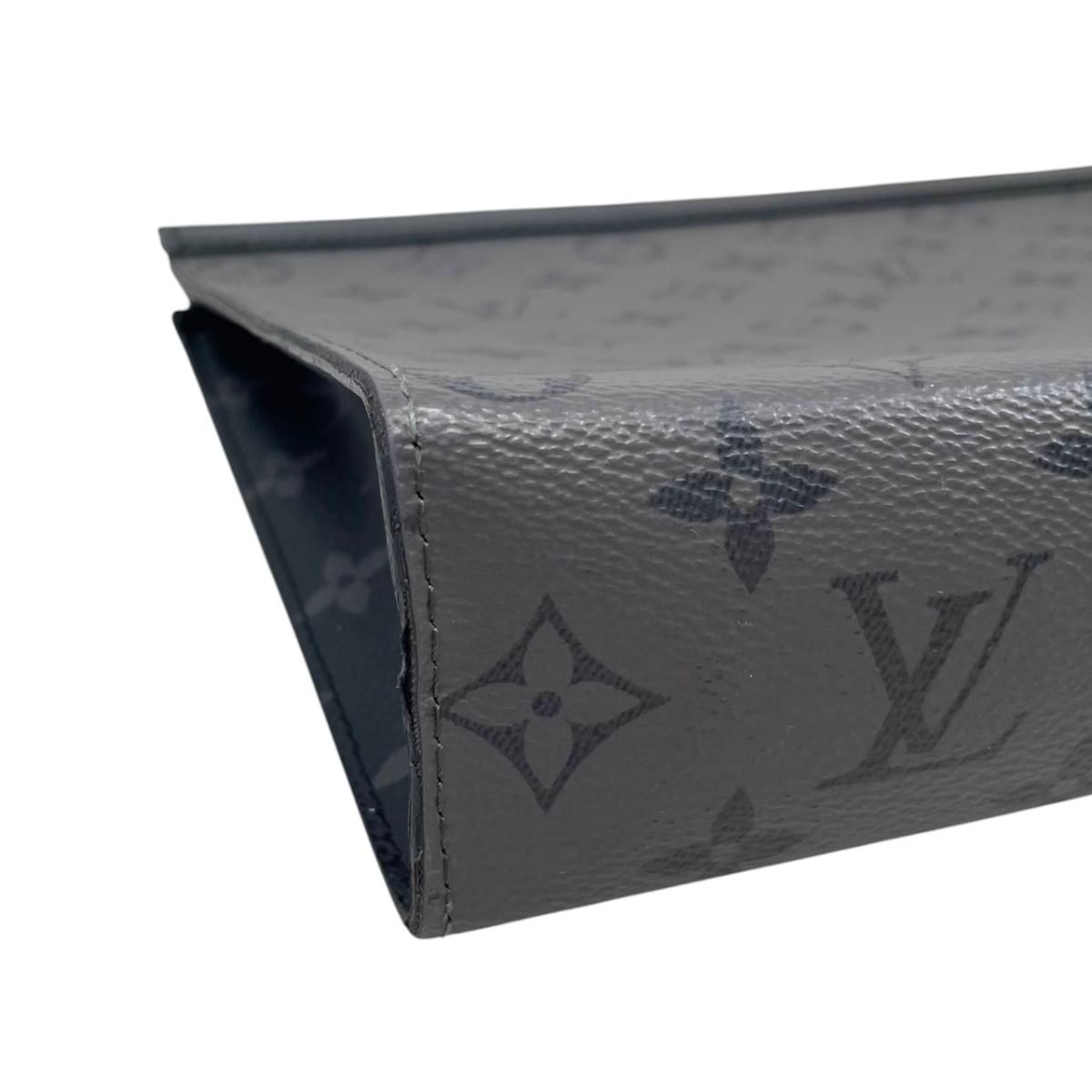 Louis Vuitton Clutch Pochette Voyage Monogram Eclipse Reverse Gray — view 6