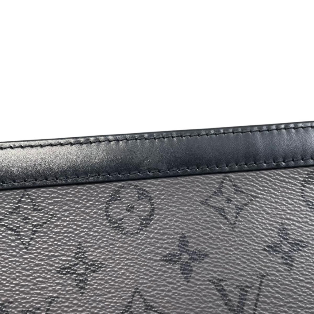 Louis Vuitton Clutch Pochette Voyage Monogram Eclipse Reverse Gray — view 8