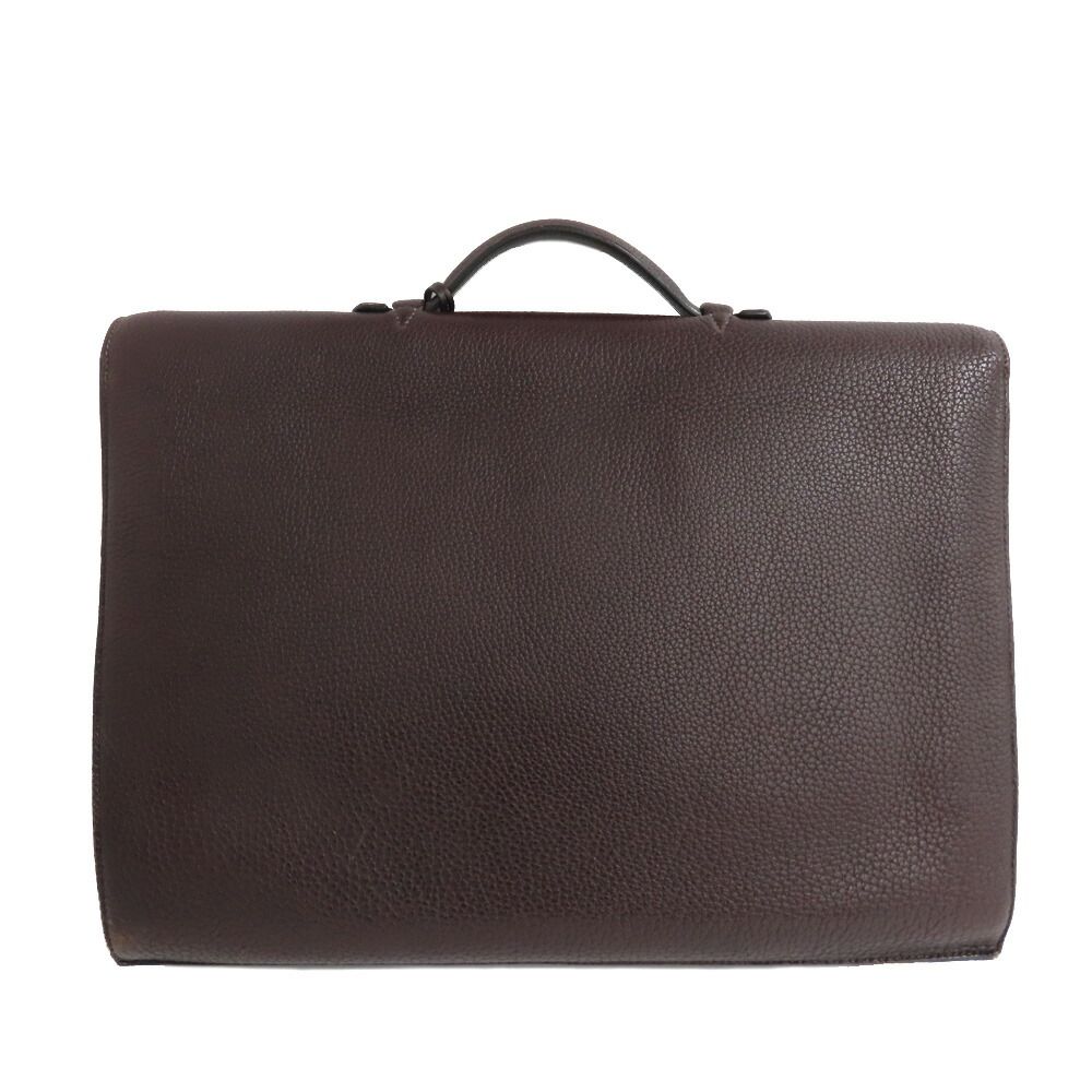 Hermes Sac a Depeches 41 Brown Togo Gold Document — view 4
