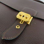 Hermes Sac a Depeches 41 Brown Togo Gold Document — view 6