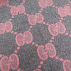 Gucci Ten Scarf Gray Pink GG Jacquard Logo Fringe Wool Shawl — view 4