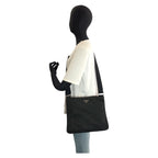 Prada Tessuto Black Silver Nylon Shoulder — view 7