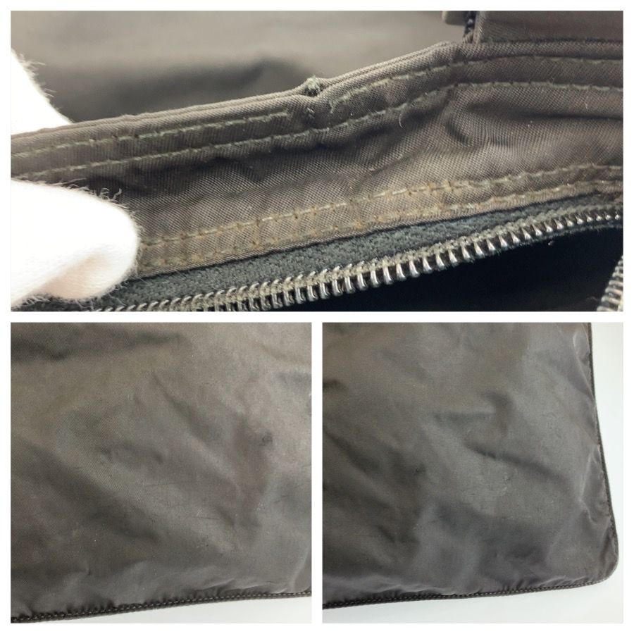 Prada Tessuto Black Silver Nylon Shoulder — view 5