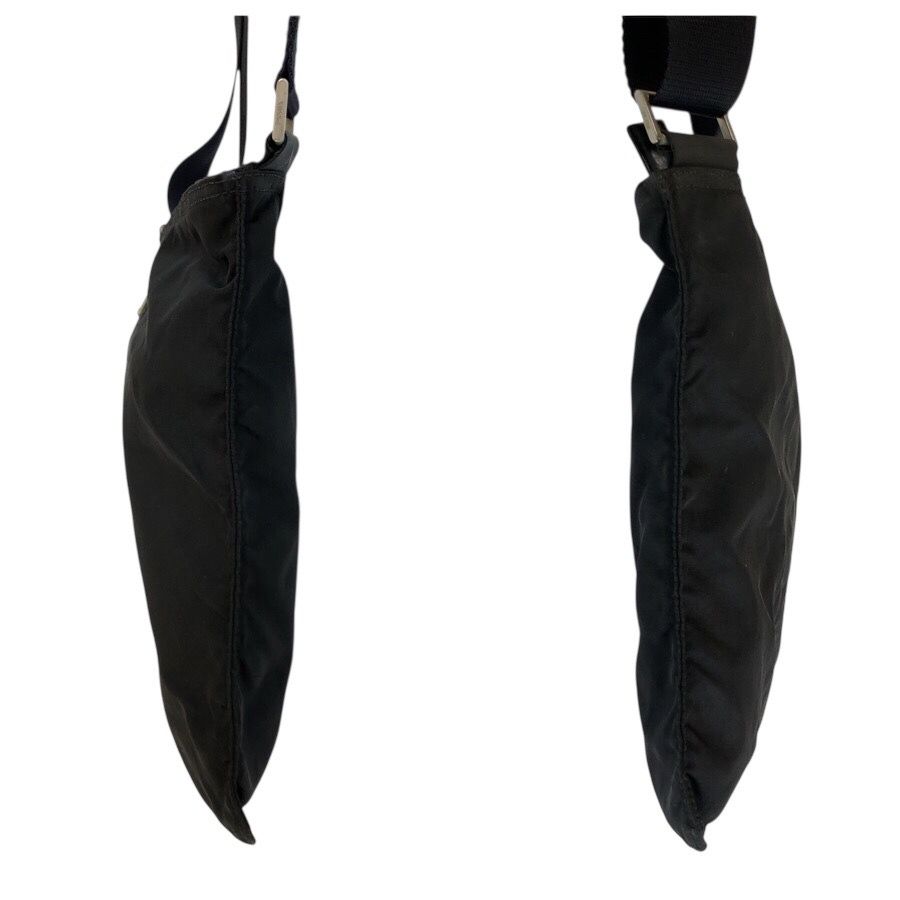 Prada Tessuto Black Silver Nylon Shoulder — view 8