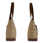 Gucci Brown Beige GG Canvas Leather Tote Shoulder — view 8