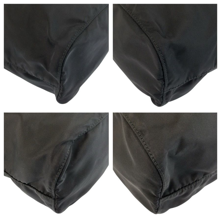 Prada Tessuto Black Silver Nylon Pouch Drawstring — view 4