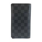 Louis Vuitton Damier Graphite Portefeuille Brazza Black Gray Wallet — view 2
