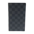 Louis Vuitton Damier Graphite Portefeuille Brazza Black Gray Wallet