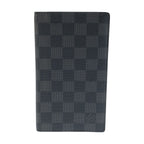 Louis Vuitton Damier Graphite Portefeuille Brazza Black Gray Wallet