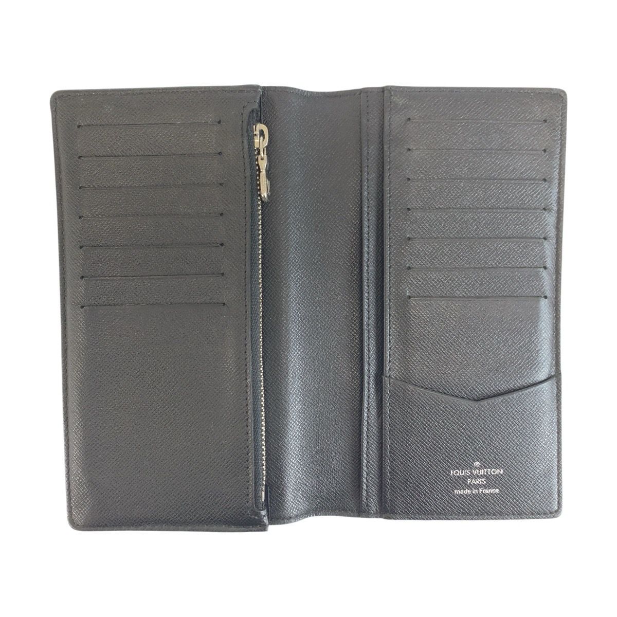 Louis Vuitton Damier Graphite Portefeuille Brazza Black Gray Wallet — view 6