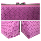 Bottega Veneta Intrecciato Purple Amethyst Leather Pouch Makeup Case — view 5