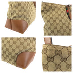 Gucci Sherry Line Beige Brown Silver GG Canvas Leather Tote — view 5