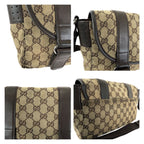 Gucci Beige Dark Brown Silver GG Canvas Leather Shoulder — view 5