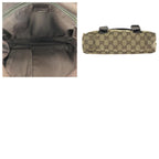 Gucci Beige Dark Brown Silver GG Canvas Leather Shoulder — view 9