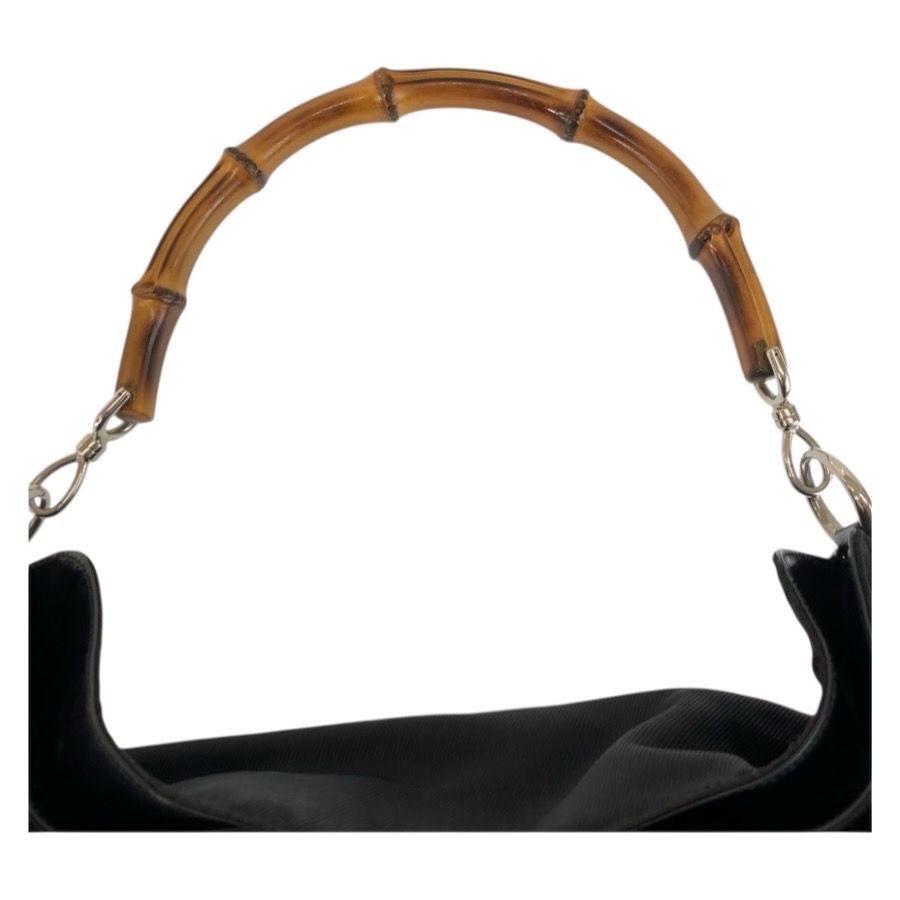 Gucci Bamboo Black Silver Nylon 001 5 2-Way Shoulder — view 8