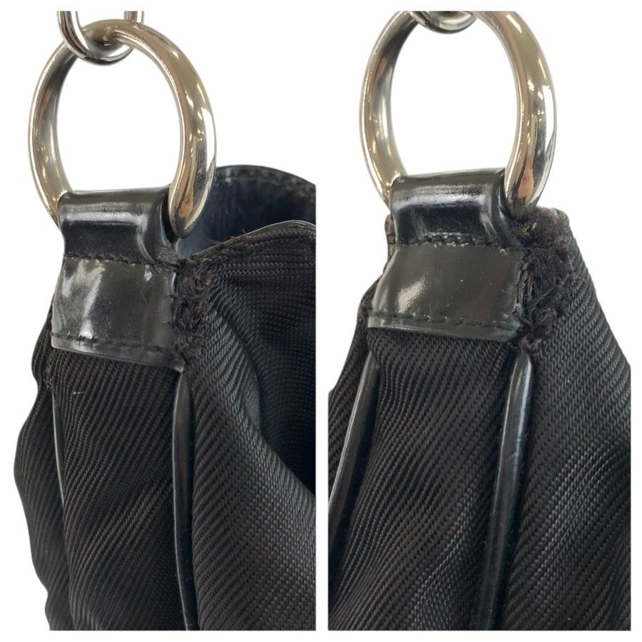 Gucci Bamboo Black Silver Nylon 001 5 2-Way Shoulder — view 5