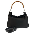 Gucci Bamboo Black Silver Nylon 001 5 2-Way Shoulder