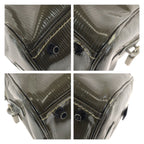 Prada Vintage Khaki Silver Patent Leather Shoulder — view 4