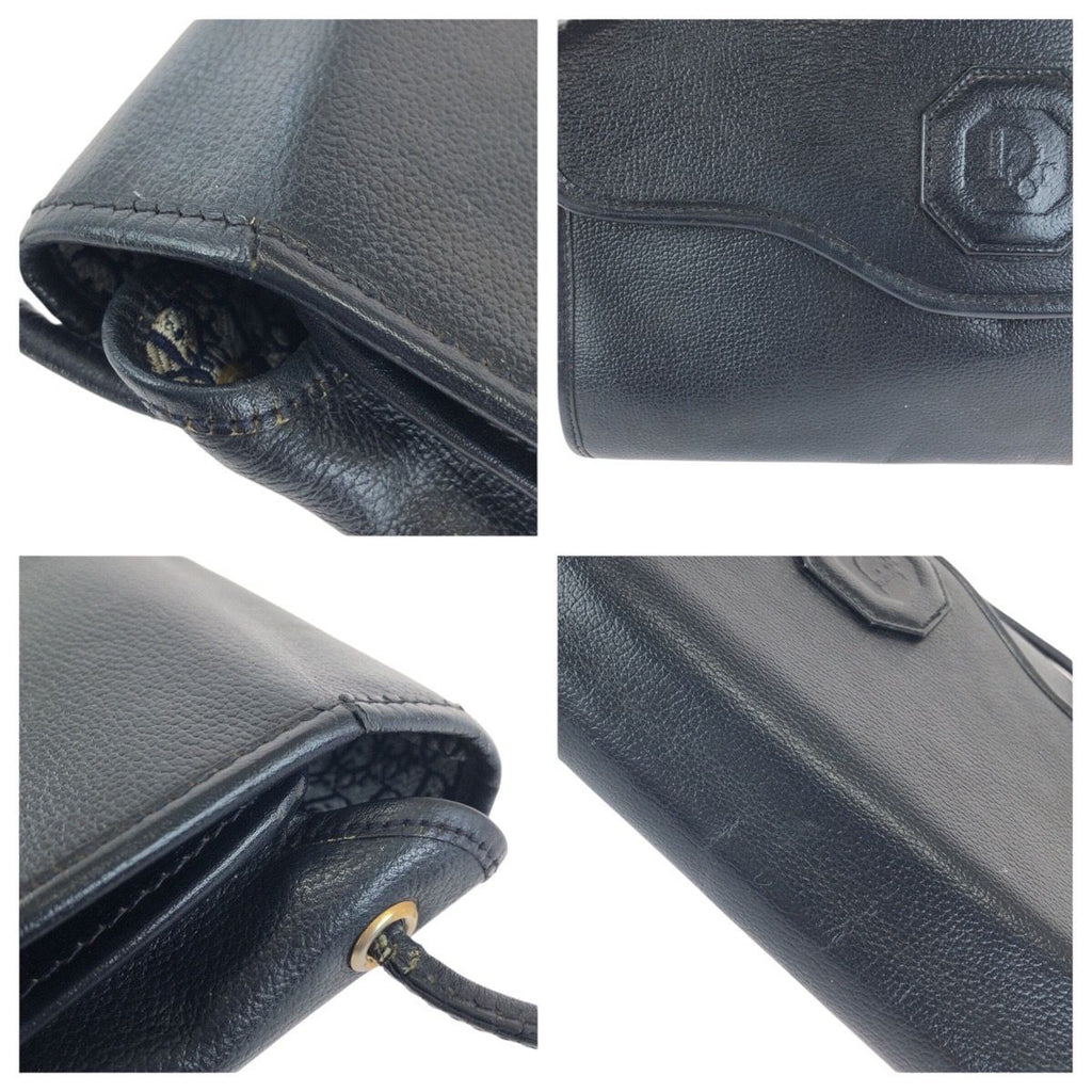 Dior Vintage Trotter Navy Gold Leather Shoulder — view 5