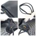 Dior Vintage Trotter Navy Gold Leather Shoulder — view 6